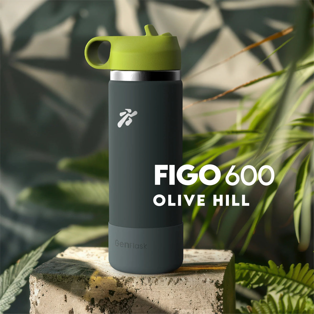 GenFlask Insulated Water Bottle 20oz — Olive Hill