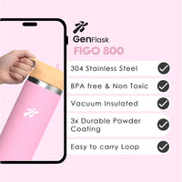 GenFlask Insulated Water Bottle 27oz — Tropical Peach
